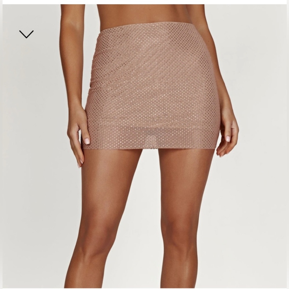 NWT Meshki Diamante Mini Skirt - size M